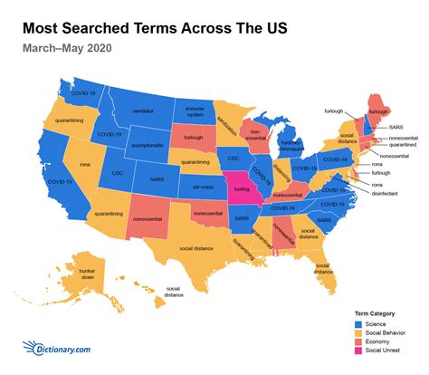 most searched word on google in usa covid
